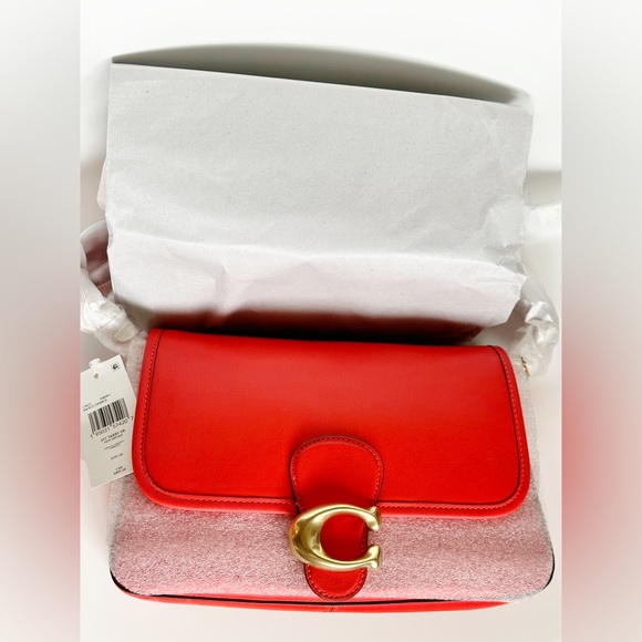 SOLD!—Coach soft Tabby. Red orange color. - Picture 7 of 7